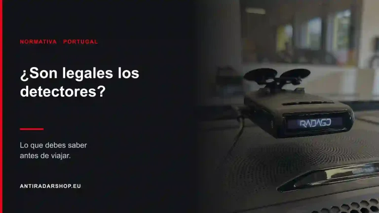 Detector de radar Radago sujeto al parabrisas con ventosas